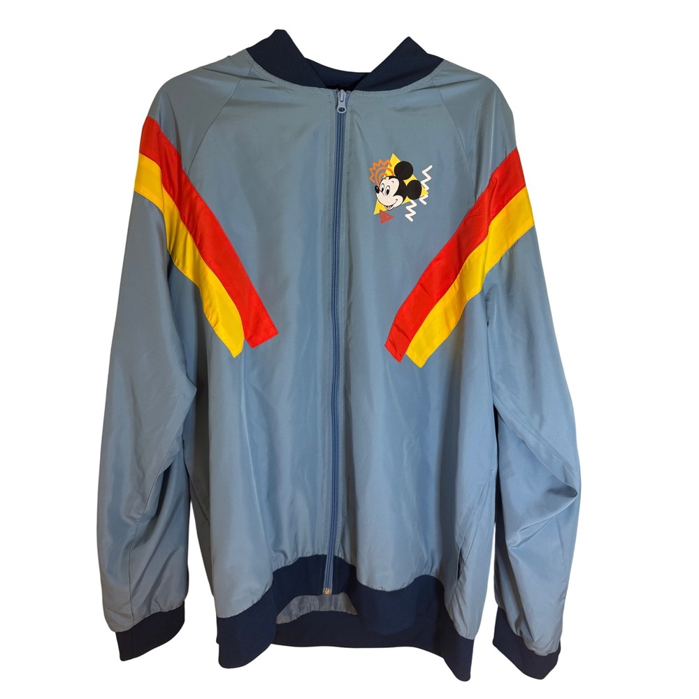 Disney‎ Parks Mickey Mouse Retro 90s Windbreaker Jacket Mens XL